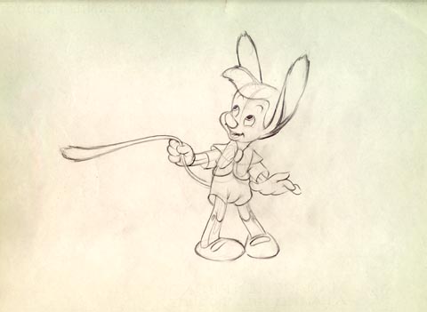 Pinocchio was "animated" by Gepetto.  Click to visit a Disney drawing site.
